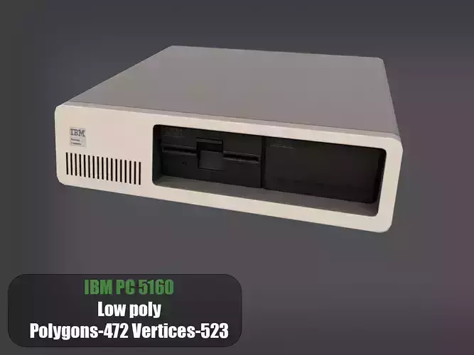 IBM PC 5160 Low-poly 3D model
