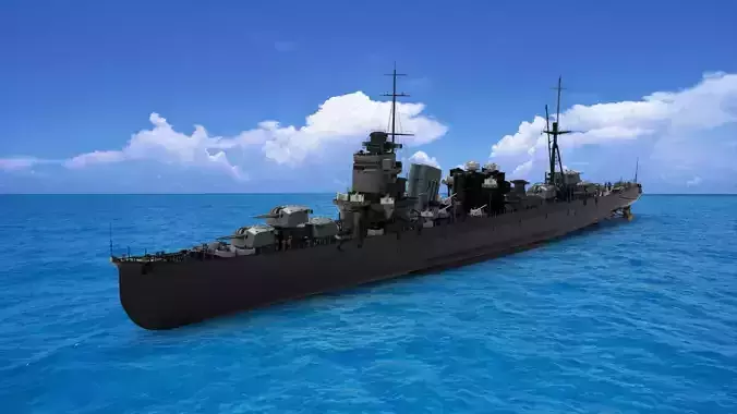 japanese battleship 3D model