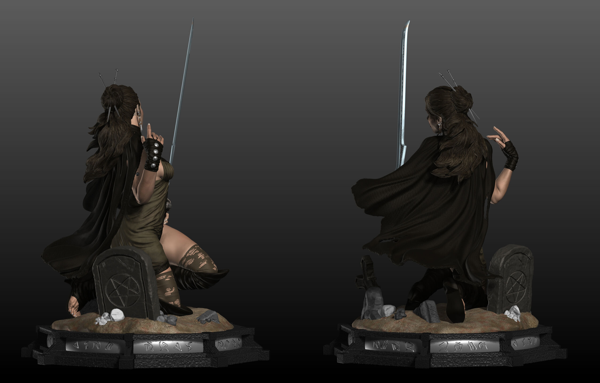 Aedin - Luis Royo tribute 3D print model_12