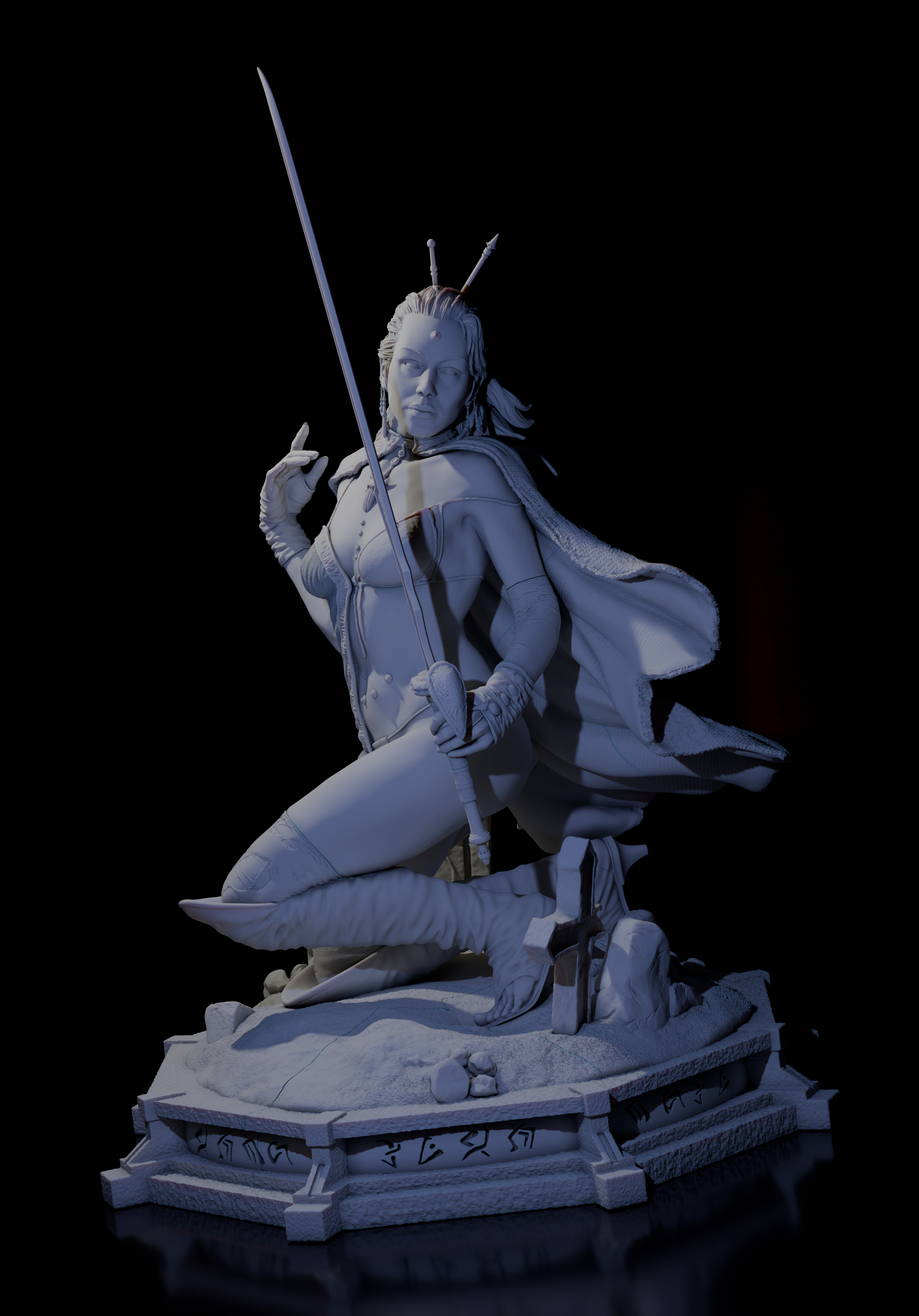 Aedin - Luis Royo tribute 3D print model_3