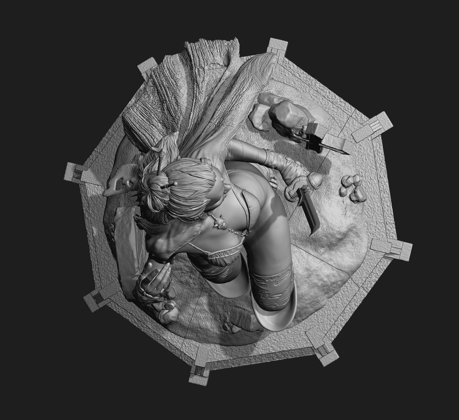 Aedin - Luis Royo tribute 3D print model_9
