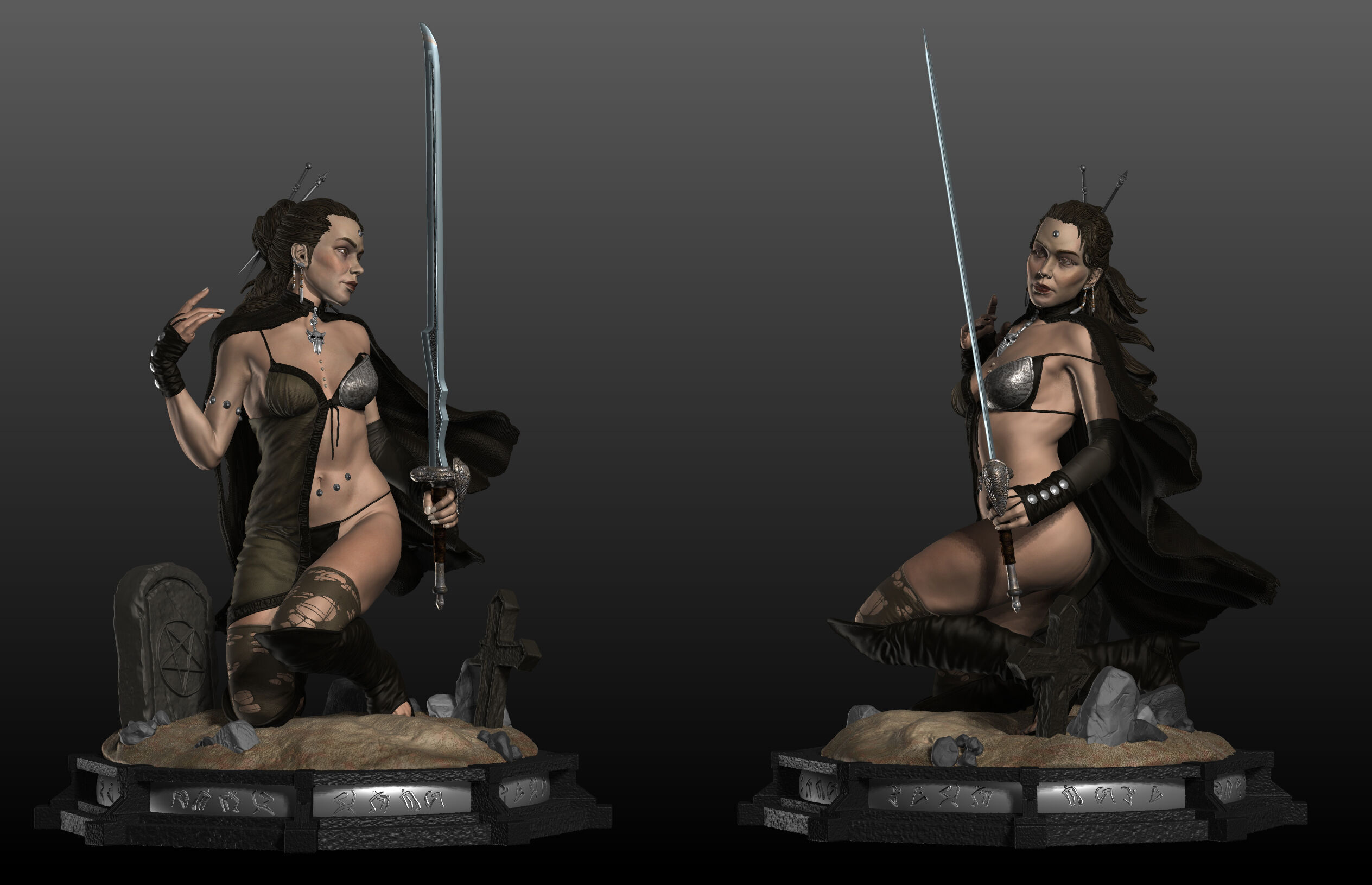 Aedin - Luis Royo tribute 3D print model_11