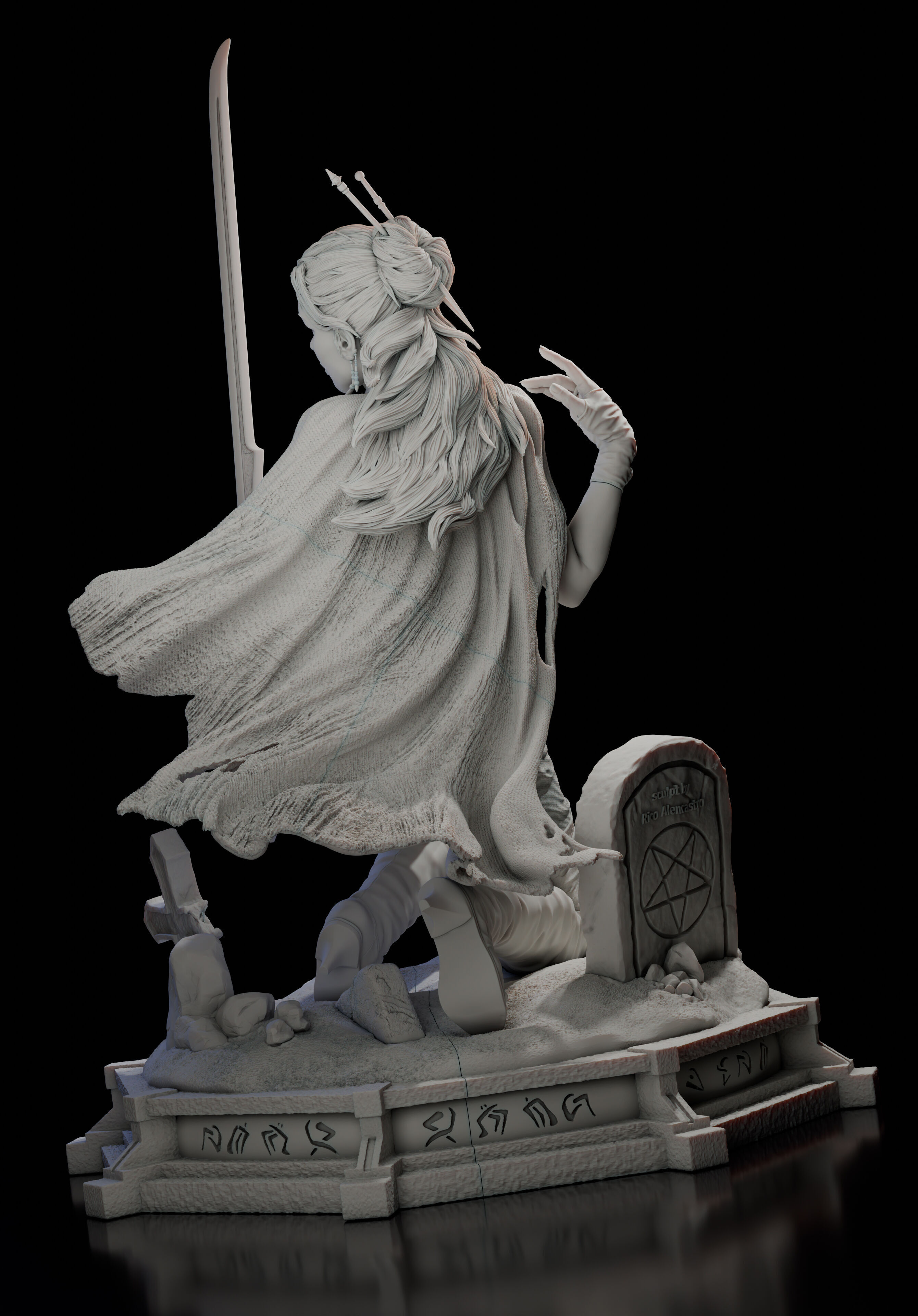 Aedin - Luis Royo tribute 3D print model_5