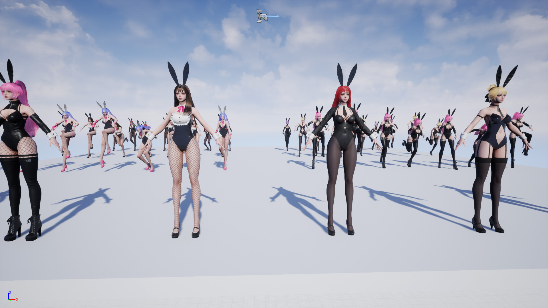 Customizable Bunny Girls Low-poly 3D model_21