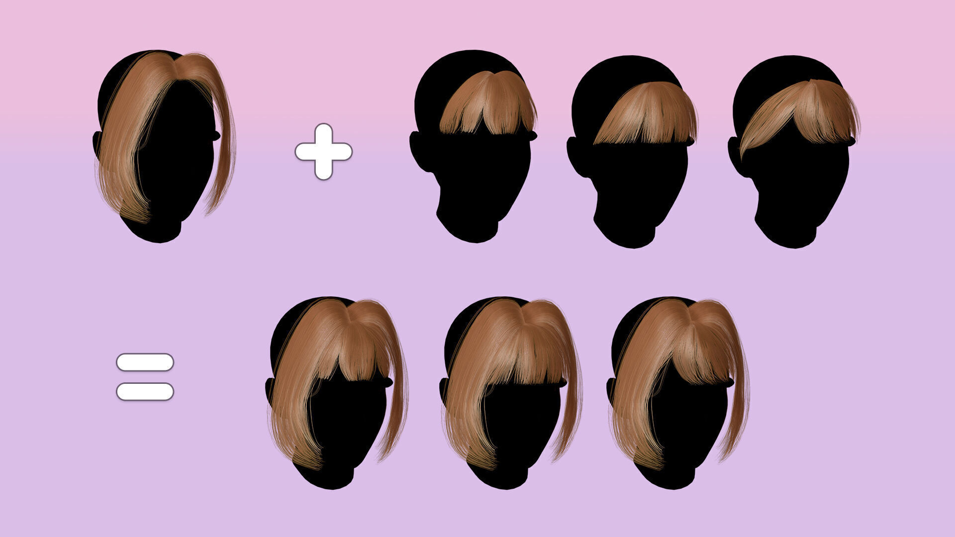 Customizable Bunny Girls Low-poly 3D model_15