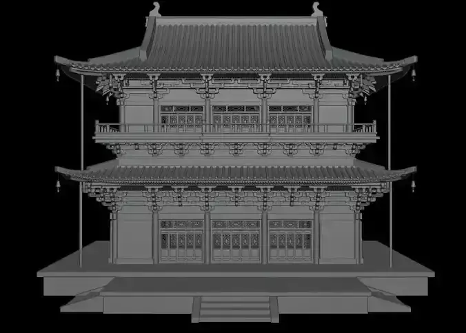 Guanyin Pavilion Free 3D print model