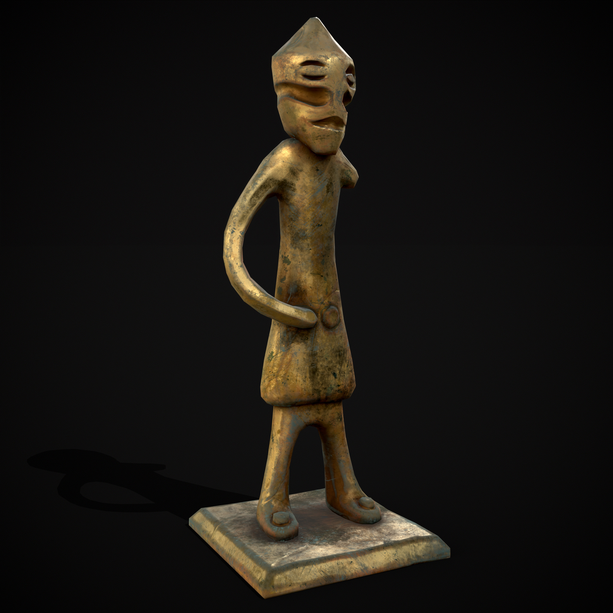 Viking Standing Figure Low-poly 3D model_20
