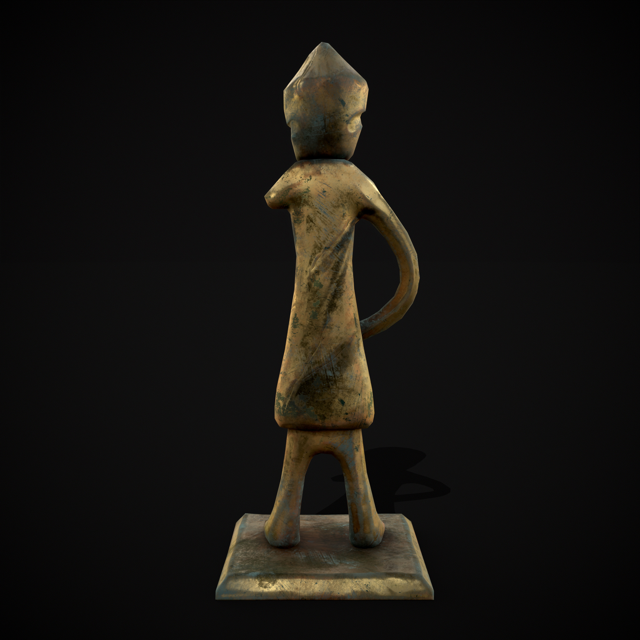 Viking Standing Figure Low-poly 3D model_11