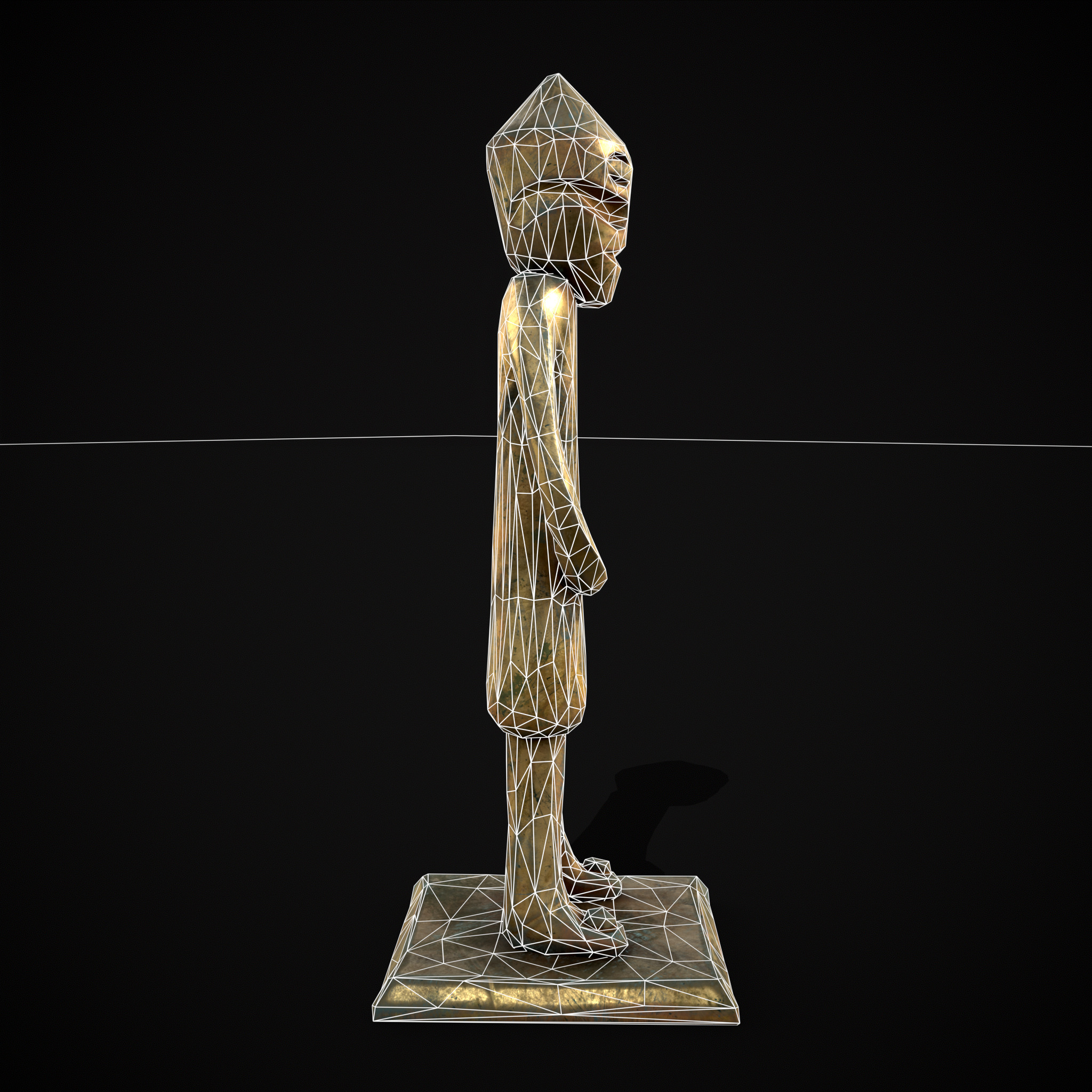 Viking Standing Figure Low-poly 3D model_8