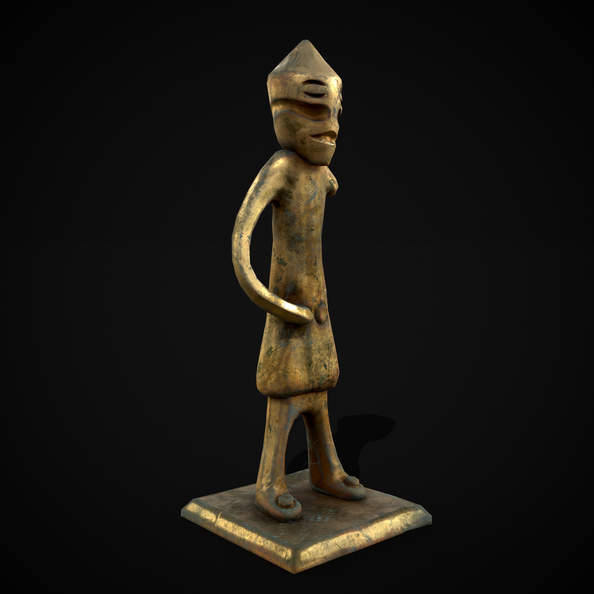 Viking Standing Figure Low-poly 3D model_5