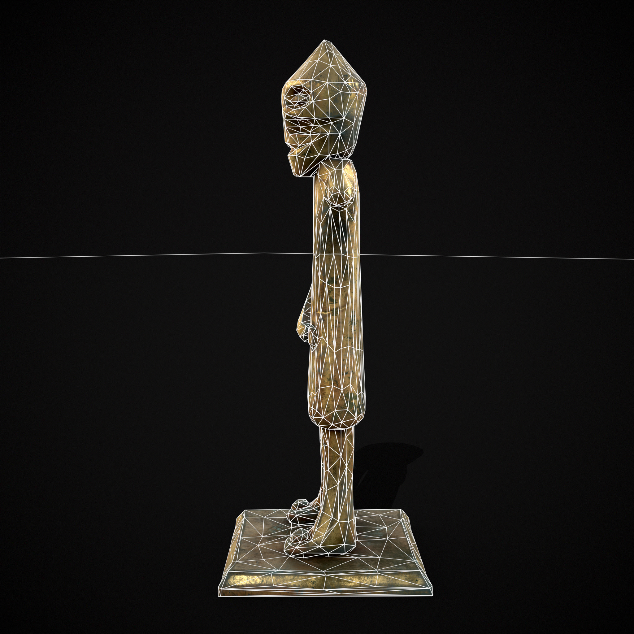 Viking Standing Figure Low-poly 3D model_16