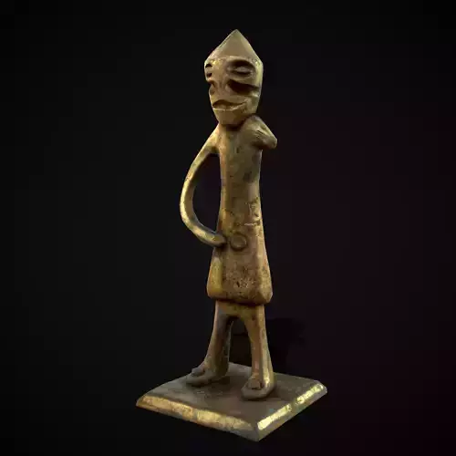Viking Standing Figure Low-poly 3D model
