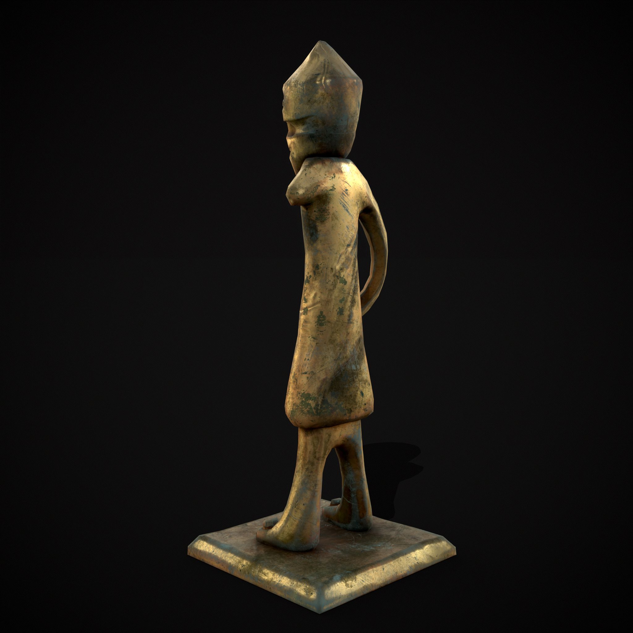 Viking Standing Figure Low-poly 3D model_13
