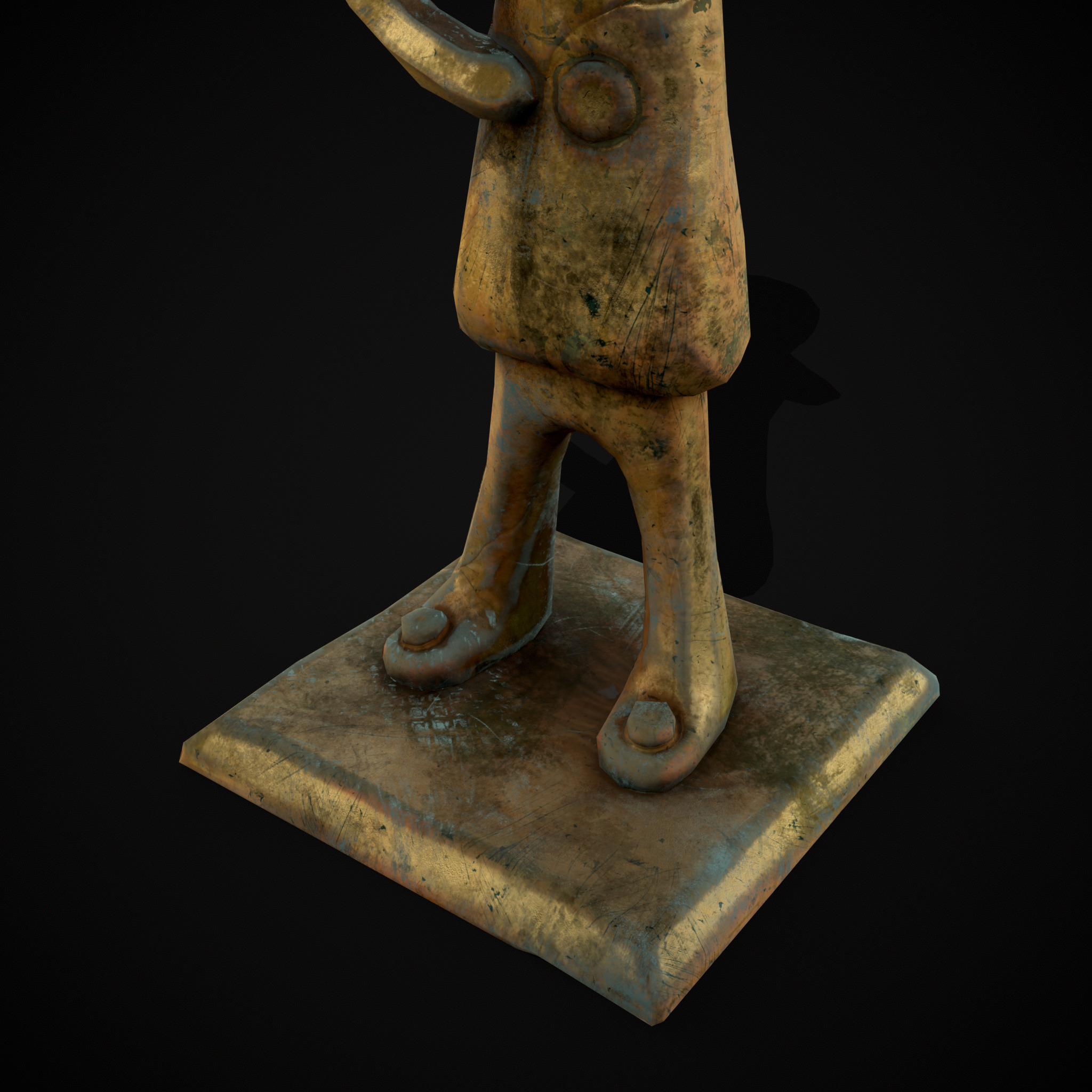 Viking Standing Figure Low-poly 3D model_19