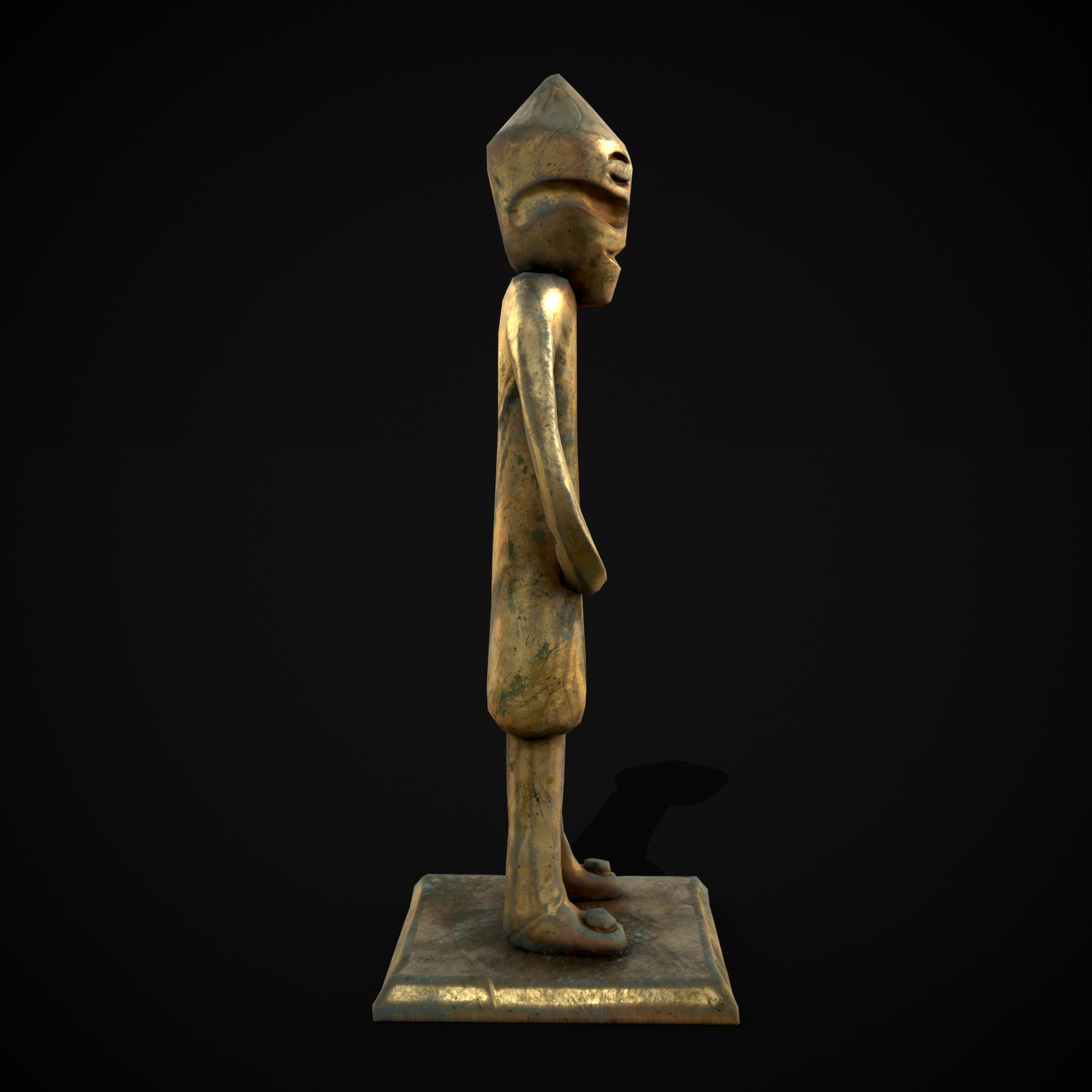 Viking Standing Figure Low-poly 3D model_7