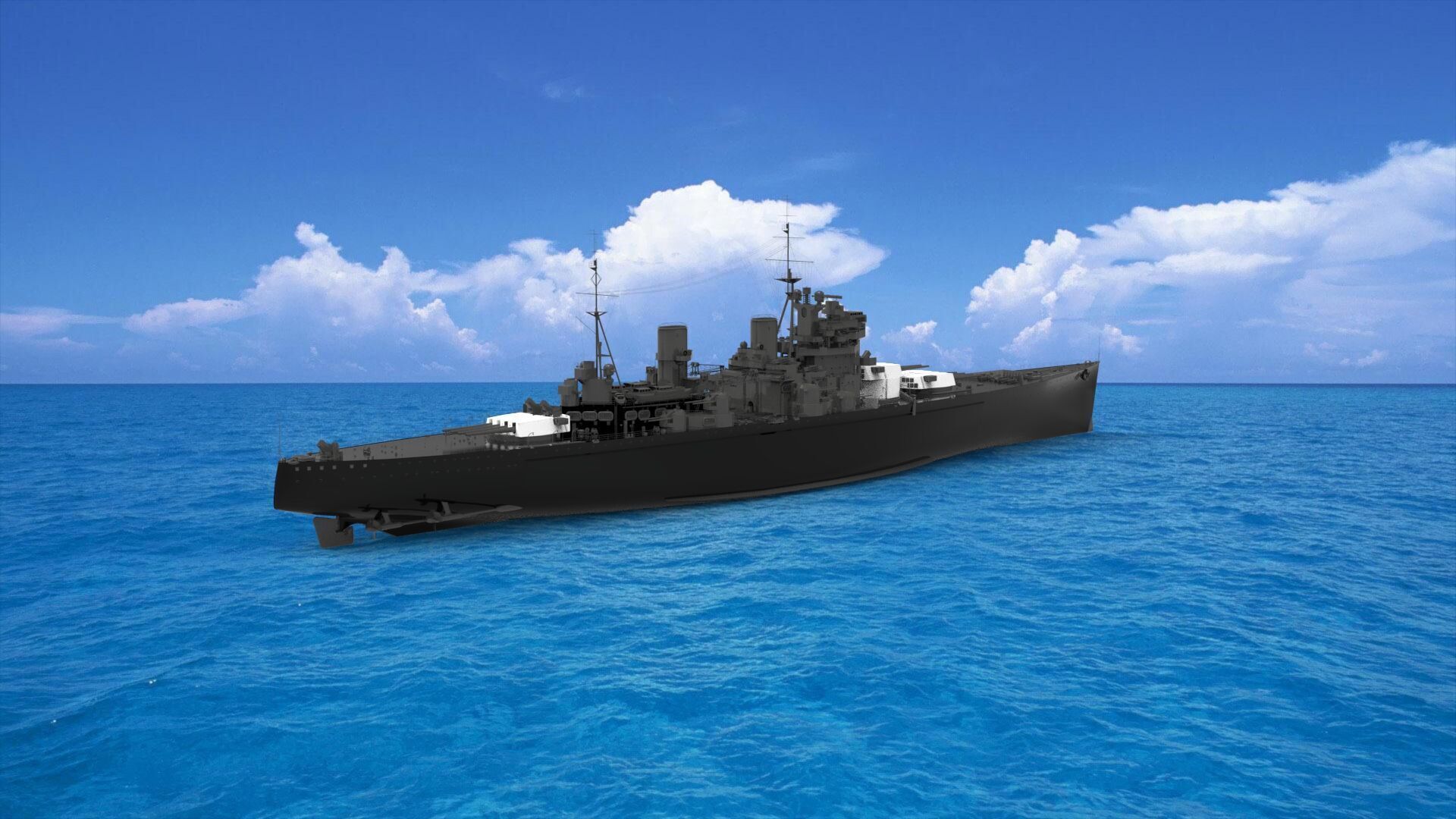 King George V-class battleship 3D model_1