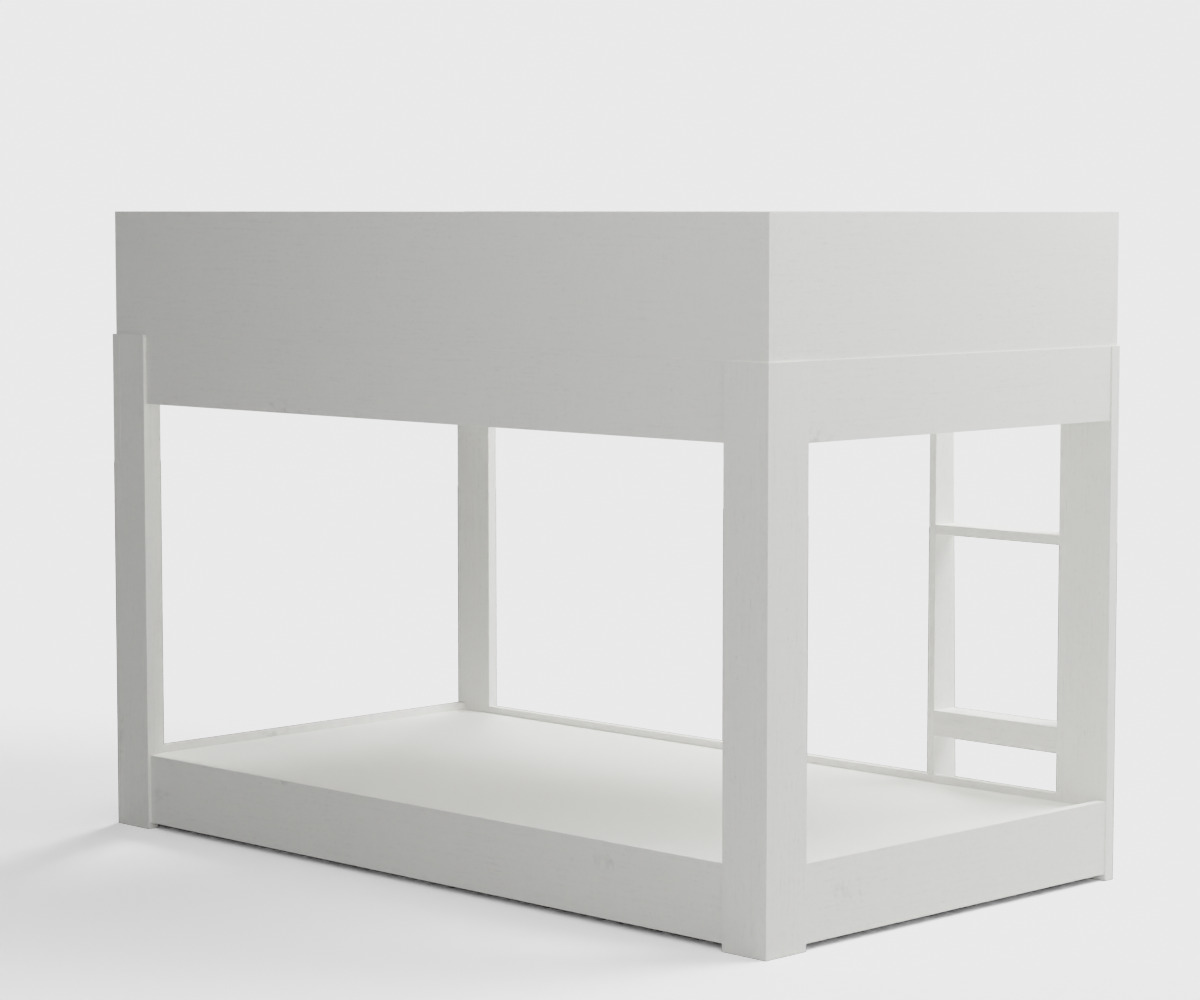 Milo Twin Bunk Bed Low-poly 3D model_6