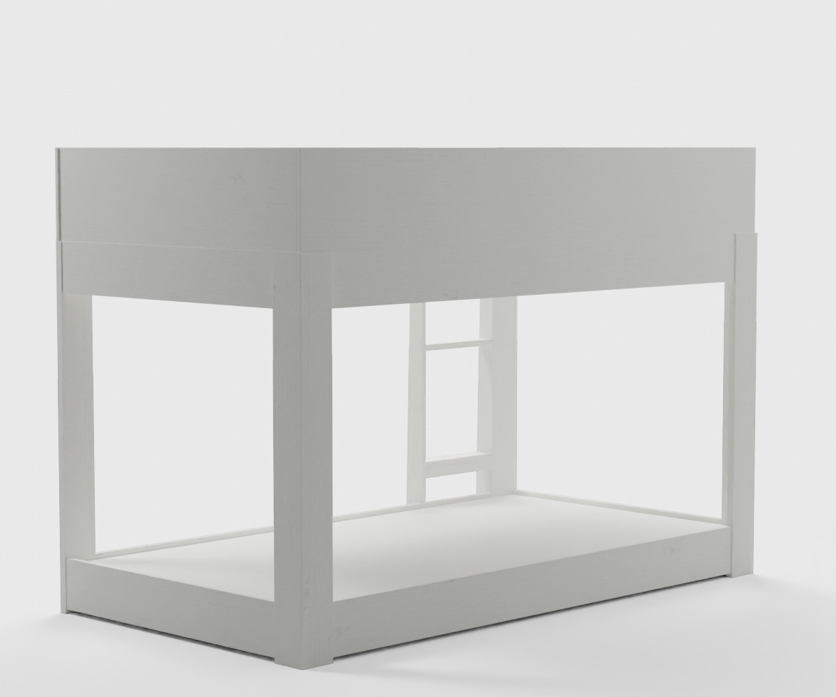Milo Twin Bunk Bed Low-poly 3D model_4