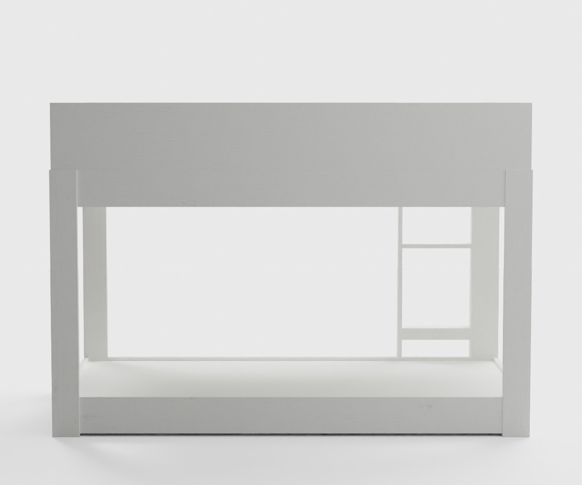 Milo Twin Bunk Bed Low-poly 3D model_5