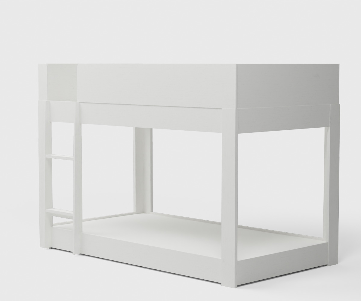 Milo Twin Bunk Bed Low-poly 3D model_2