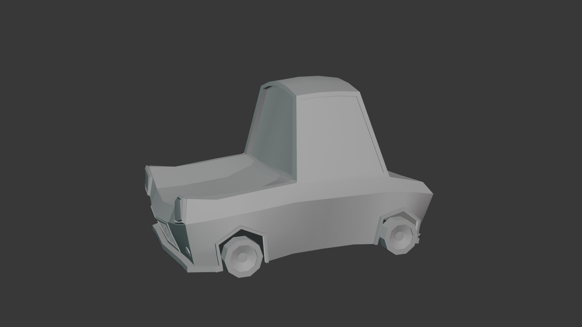 Cartoon Car Low-poly 3D model_2