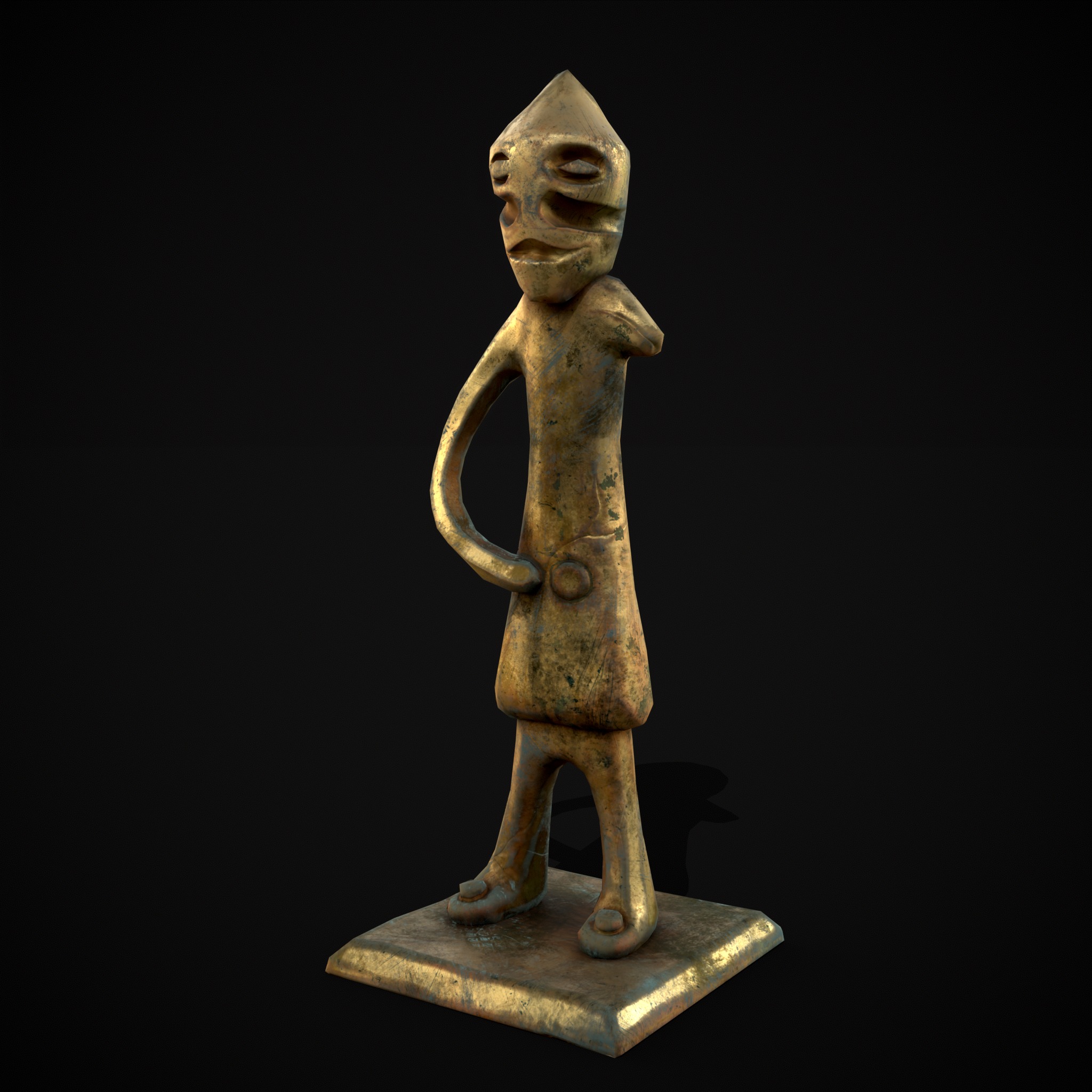 Viking Seated and Standing Statues 3D Model Collection_10