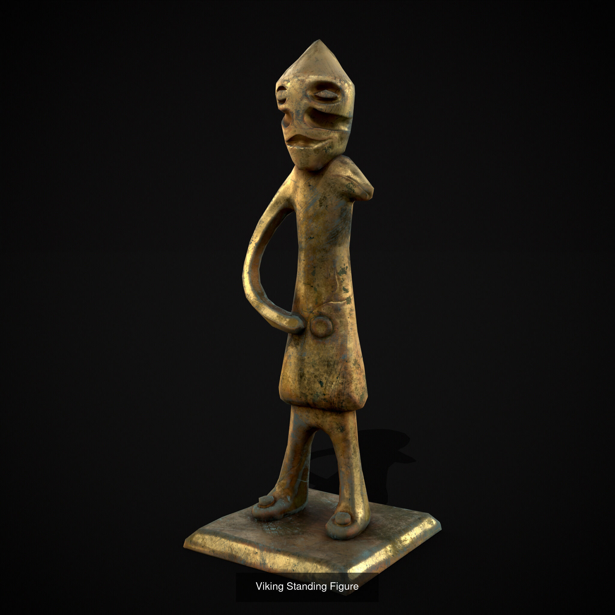 Viking Seated and Standing Statues 3D Model Collection_8