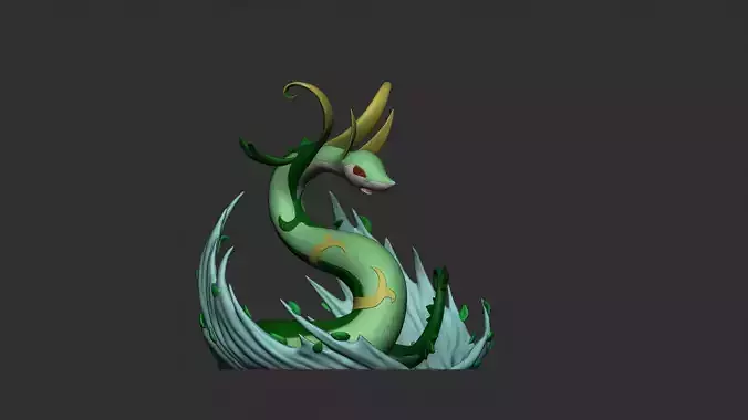 Serperior x Leaf Storm 3D Print Model STL for 3D Printing  3D print model