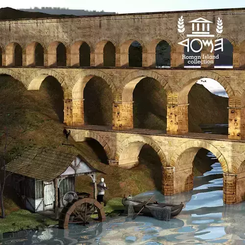 Roman Pont Du Gard Aqueduct