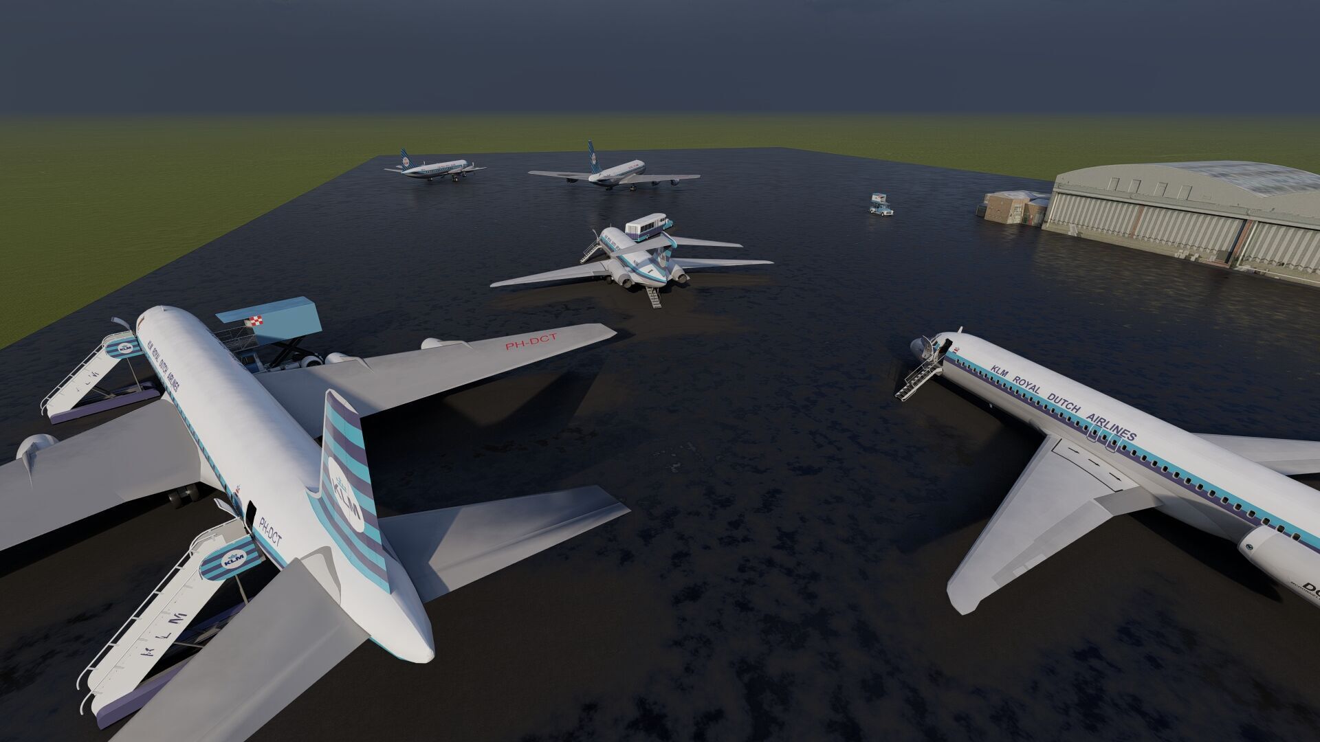 KLM 1960s Fleet DC 8s and Lockheed-188 ELECTRA 3D model_3