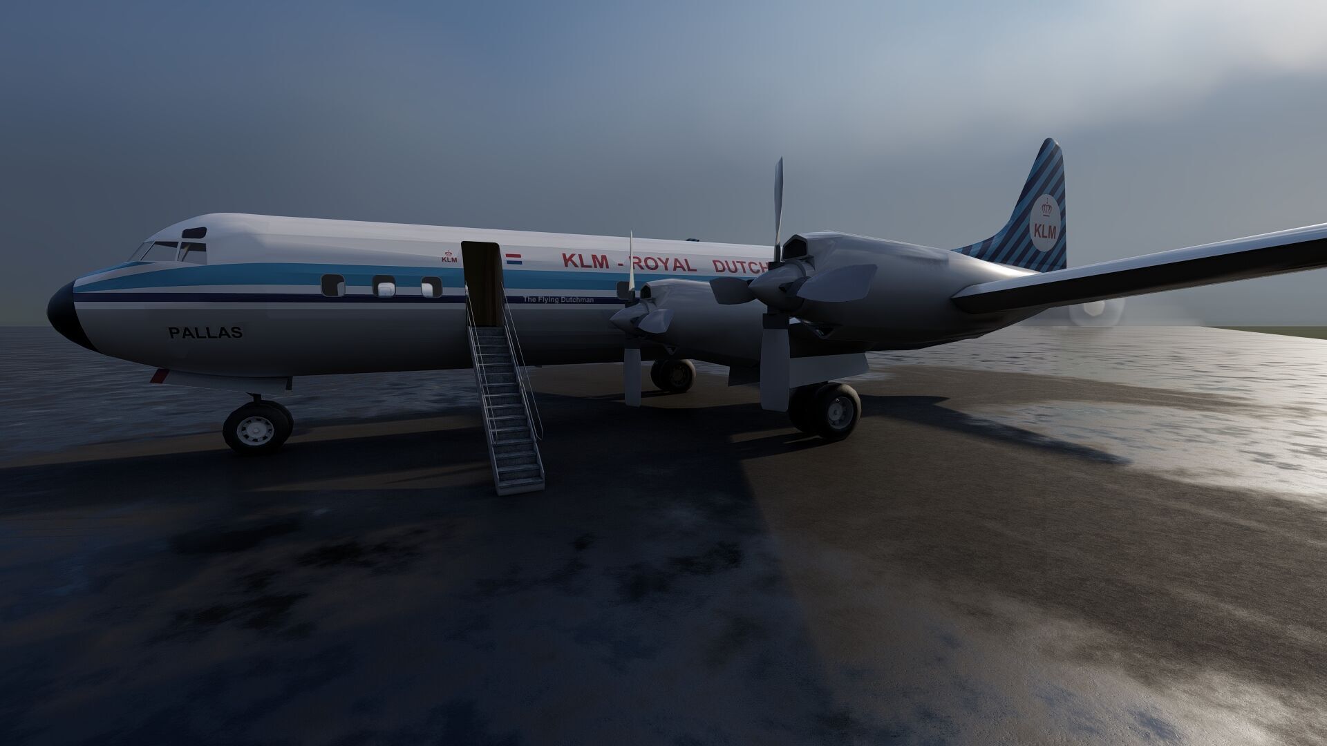 KLM 1960s Fleet DC 8s and Lockheed-188 ELECTRA 3D model_5