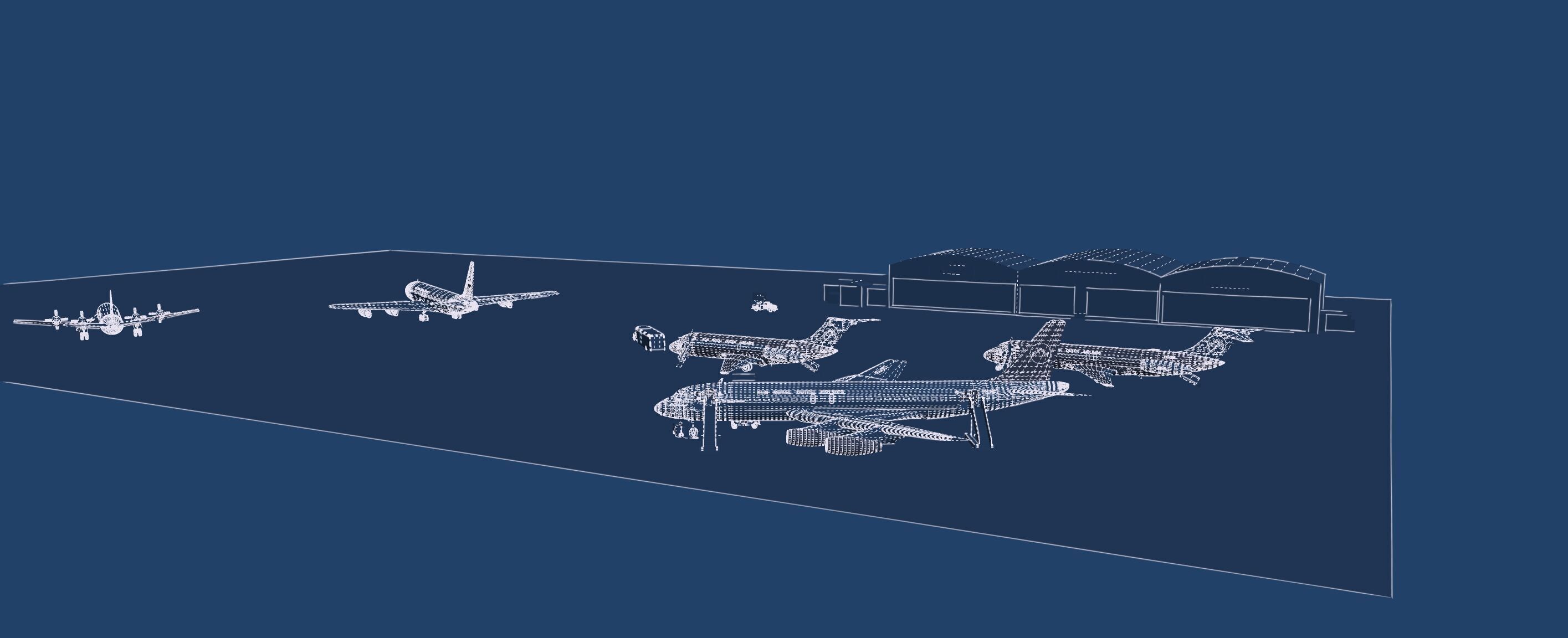 KLM 1960s Fleet DC 8s and Lockheed-188 ELECTRA 3D model_36