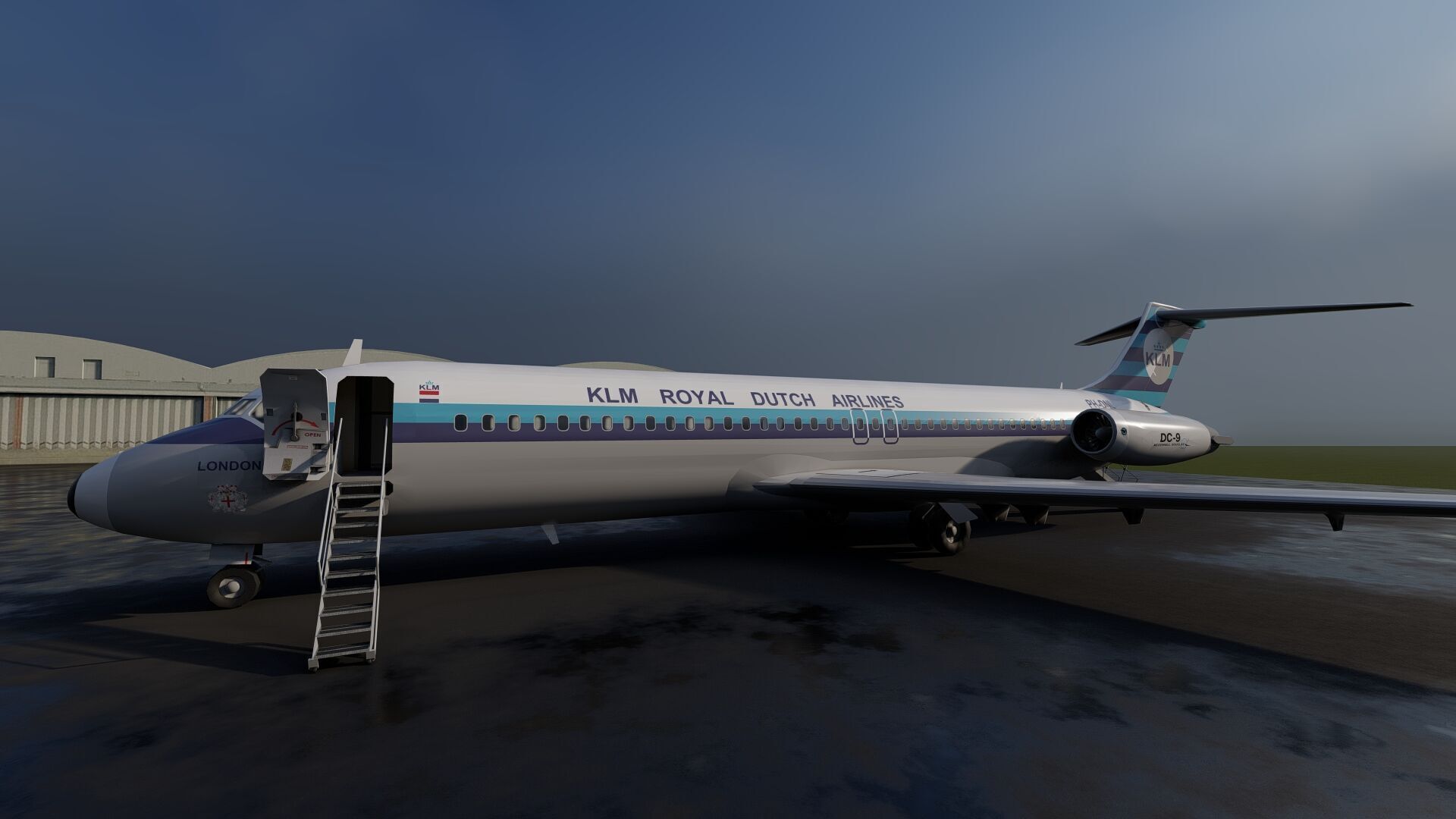 KLM 1960s Fleet DC 8s and Lockheed-188 ELECTRA 3D model_22