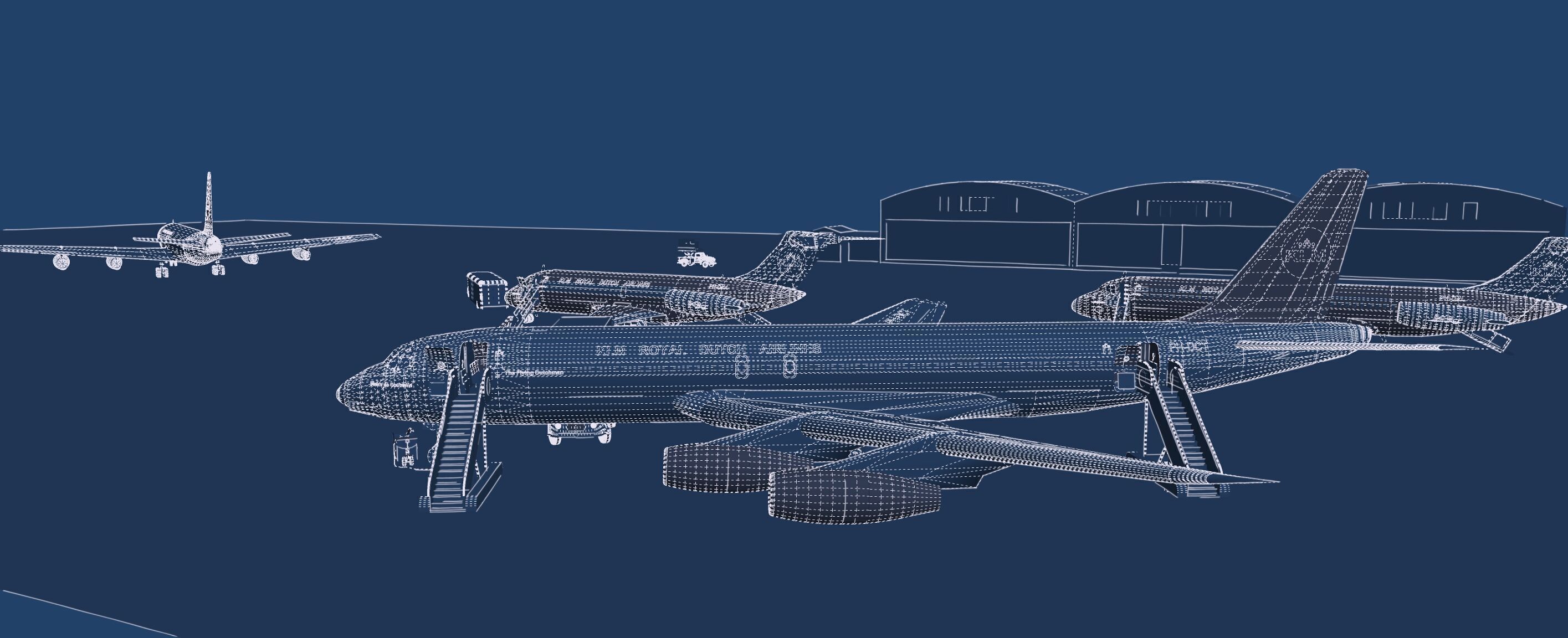 KLM 1960s Fleet DC 8s and Lockheed-188 ELECTRA 3D model_37