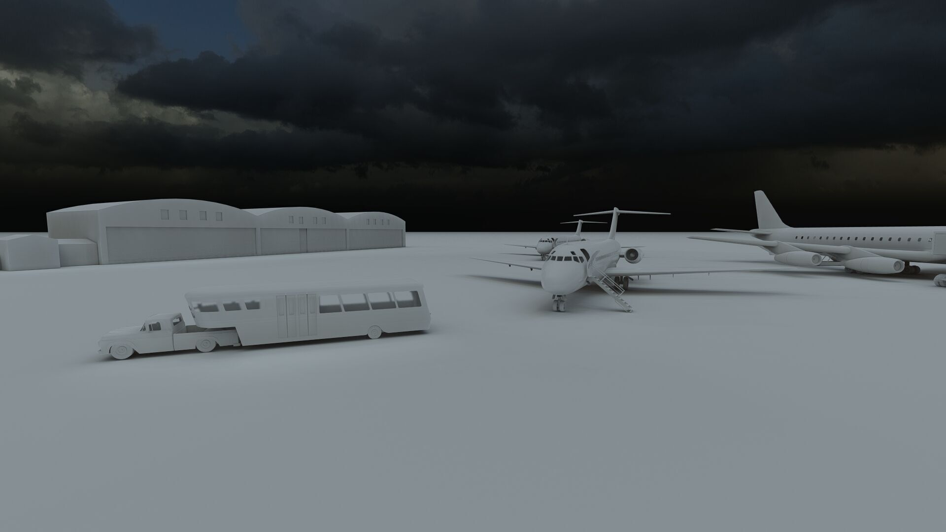 KLM 1960s Fleet DC 8s and Lockheed-188 ELECTRA 3D model_35