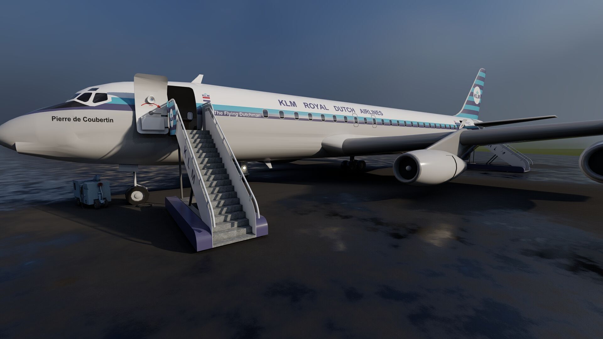 KLM 1960s Fleet DC 8s and Lockheed-188 ELECTRA 3D model_18