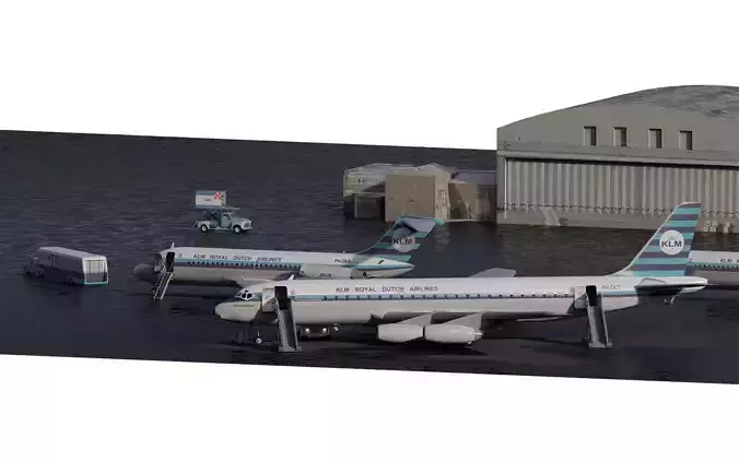 KLM 1960s Fleet DC 8s and Lockheed-188 ELECTRA