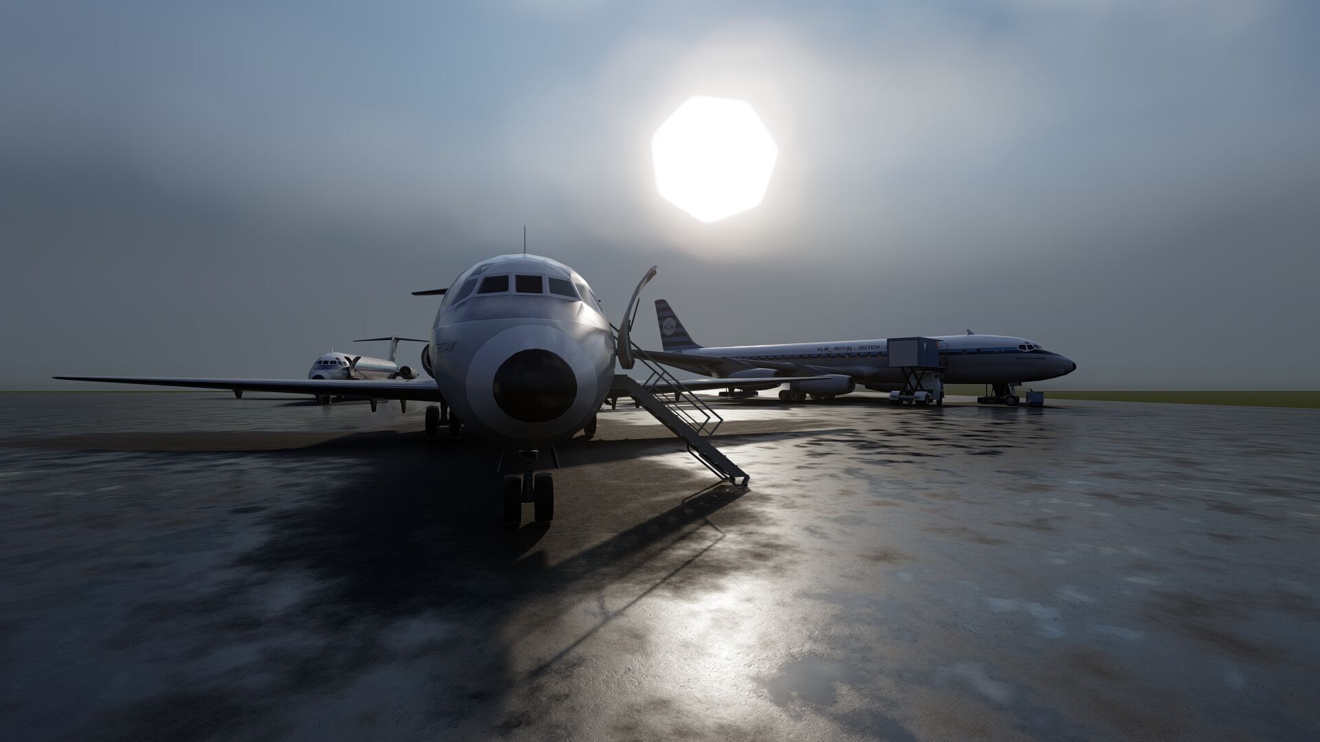 KLM 1960s Fleet DC 8s and Lockheed-188 ELECTRA 3D model_13