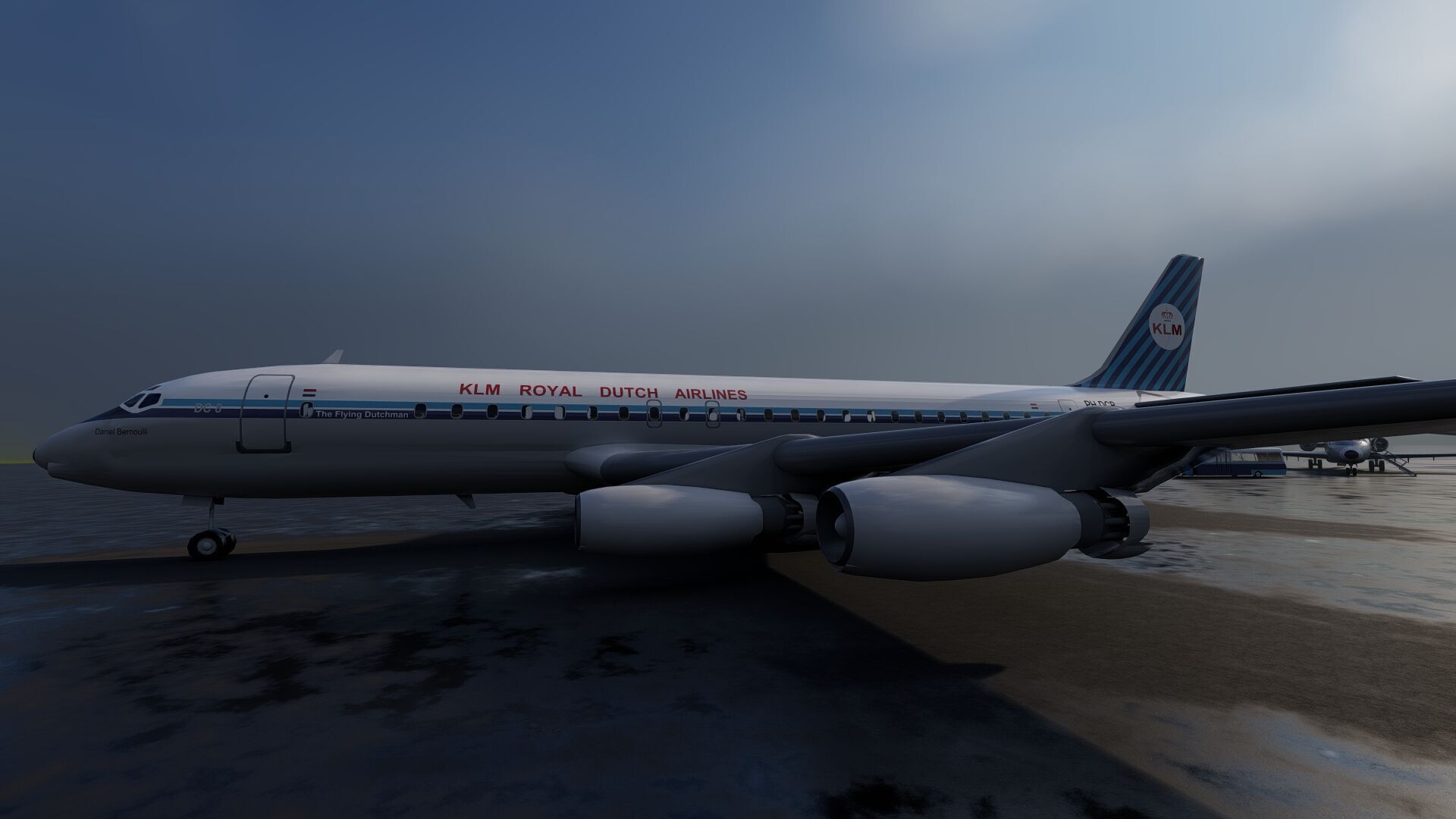 KLM 1960s Fleet DC 8s and Lockheed-188 ELECTRA 3D model_9