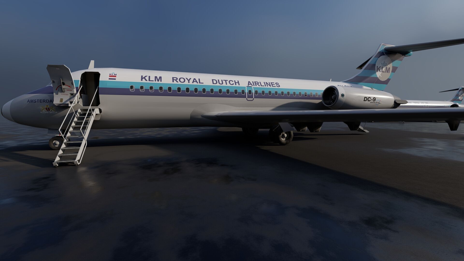 KLM 1960s Fleet DC 8s and Lockheed-188 ELECTRA 3D model_14