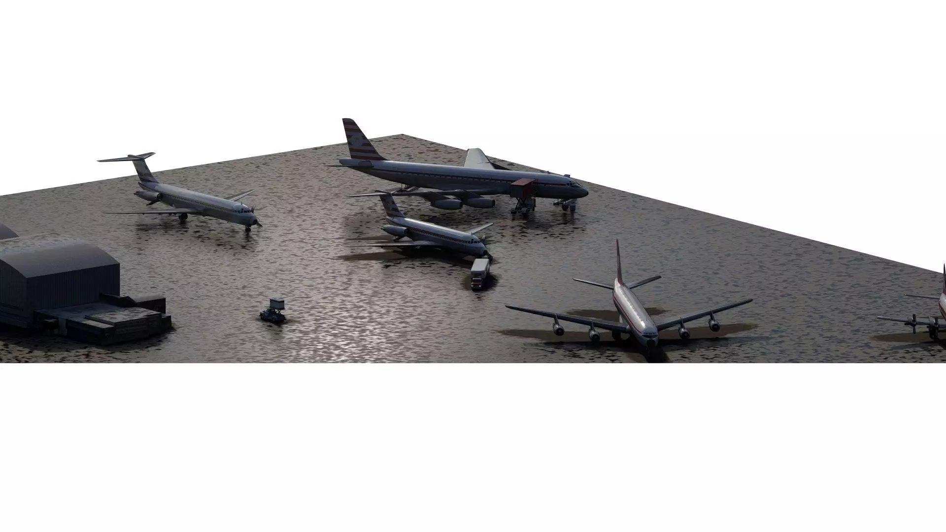 1960s Fleet DC 8 DC9 and Lockheed-188 ELECTRA 3D model
