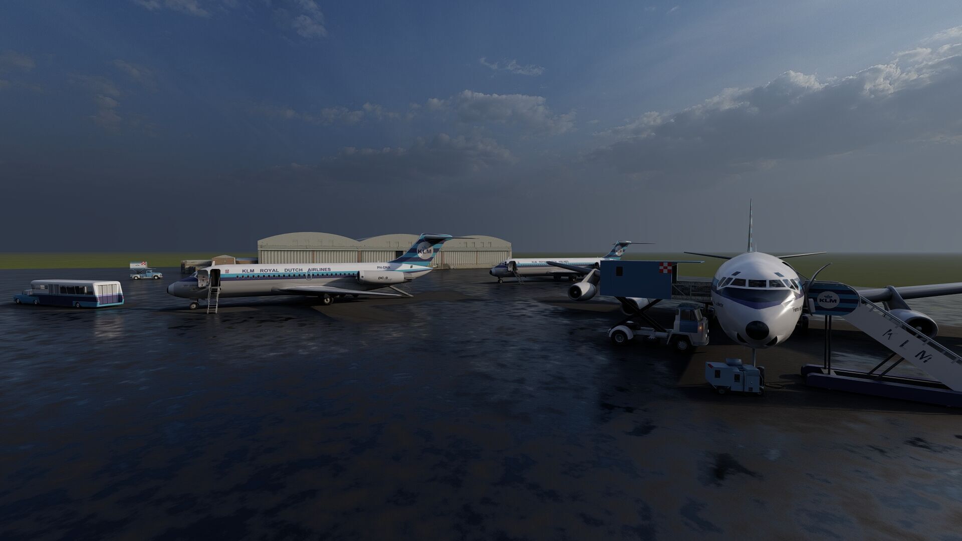 KLM 1960s Fleet DC 8s and Lockheed-188 ELECTRA 3D model_2
