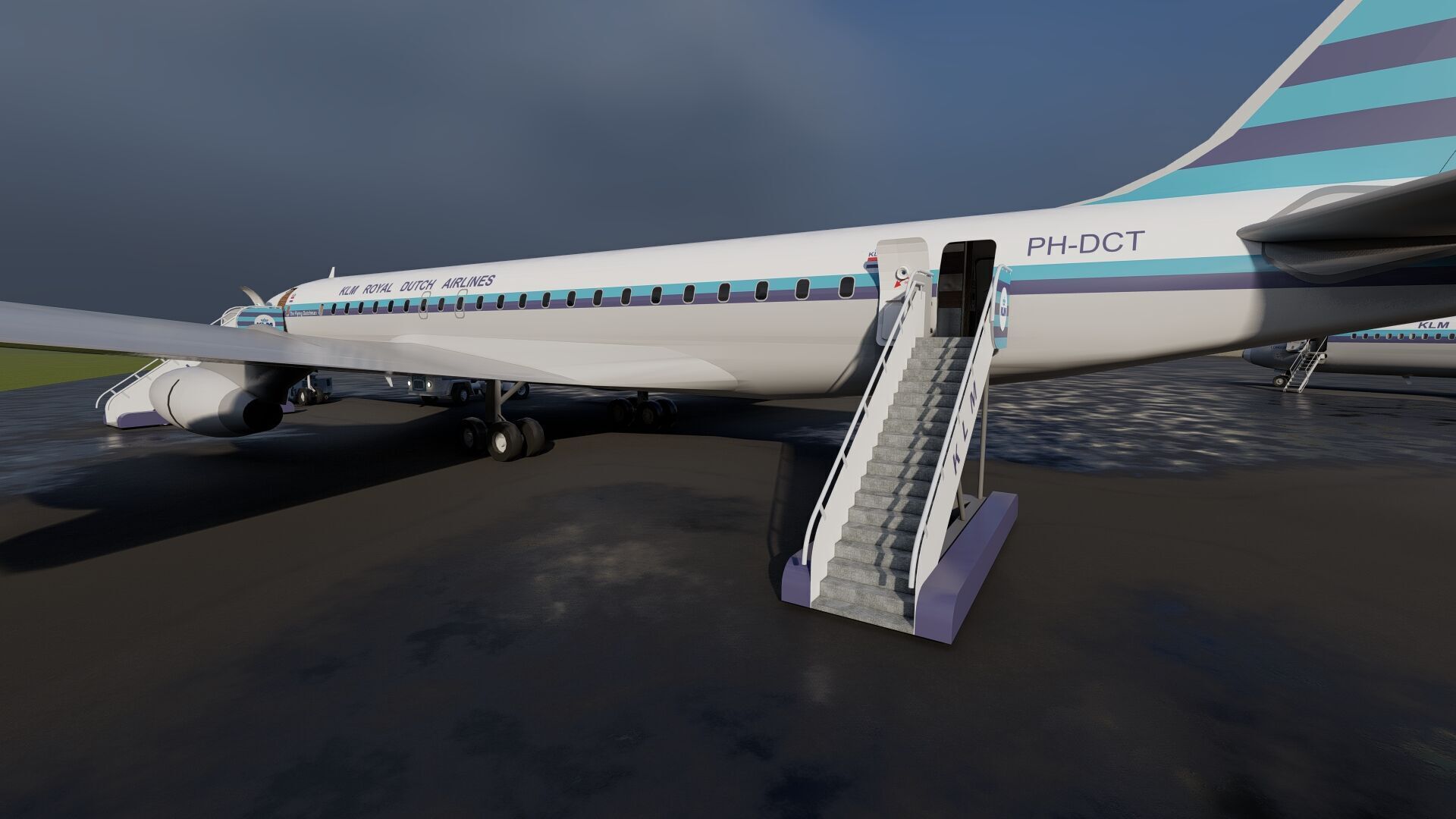 KLM 1960s Fleet DC 8s and Lockheed-188 ELECTRA 3D model_19