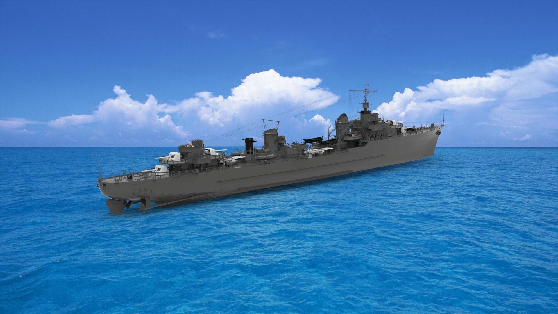 French destroyer Le Terrible 3D model_1