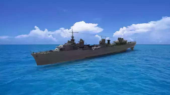 French destroyer Le Terrible 3D model