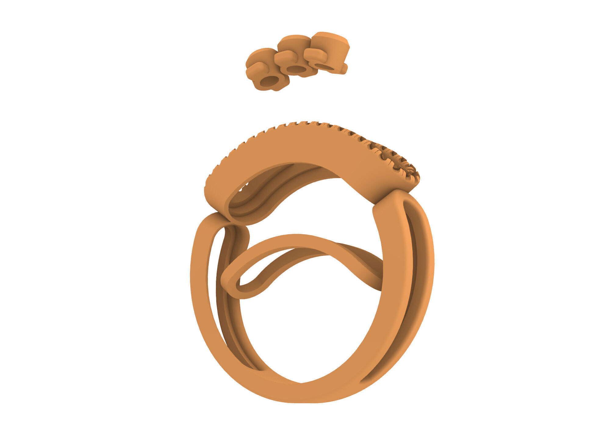 Ring like messika 070225 3D print model_7