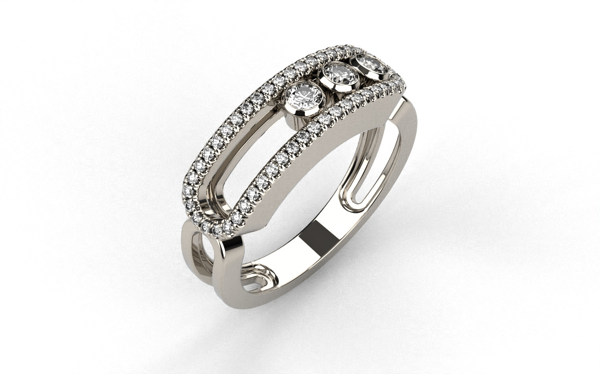 Ring like messika 070225 3D print model_6