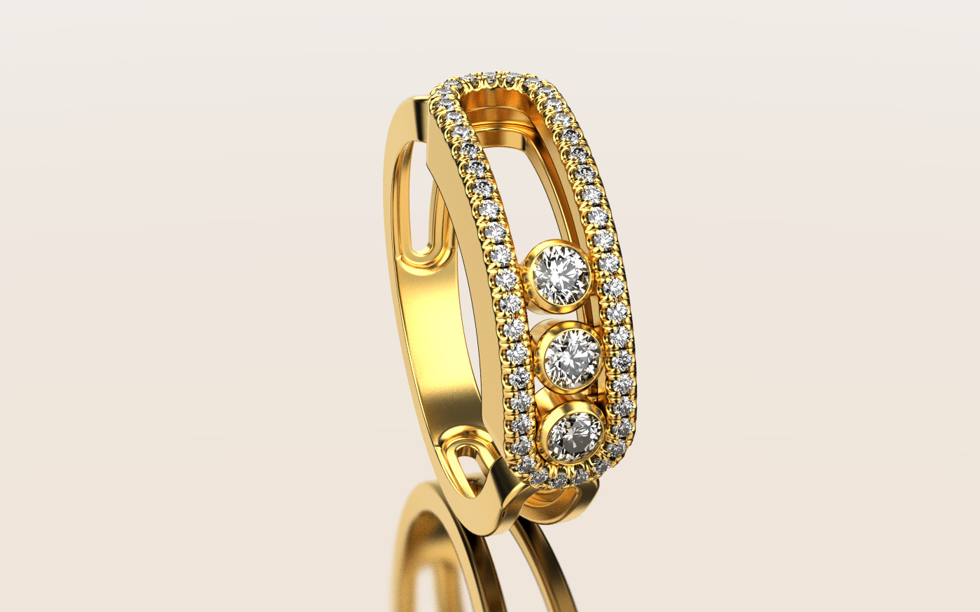 Ring like messika 070225 3D print model_4