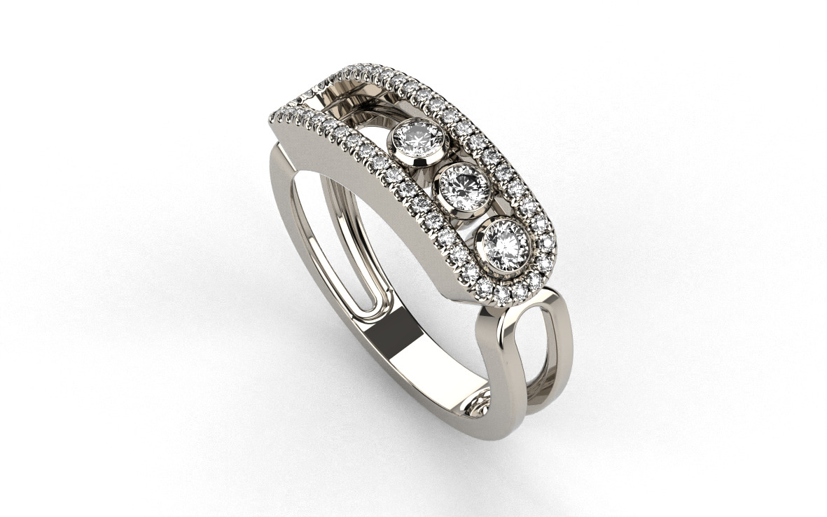 Ring like messika 070225 3D print model_5