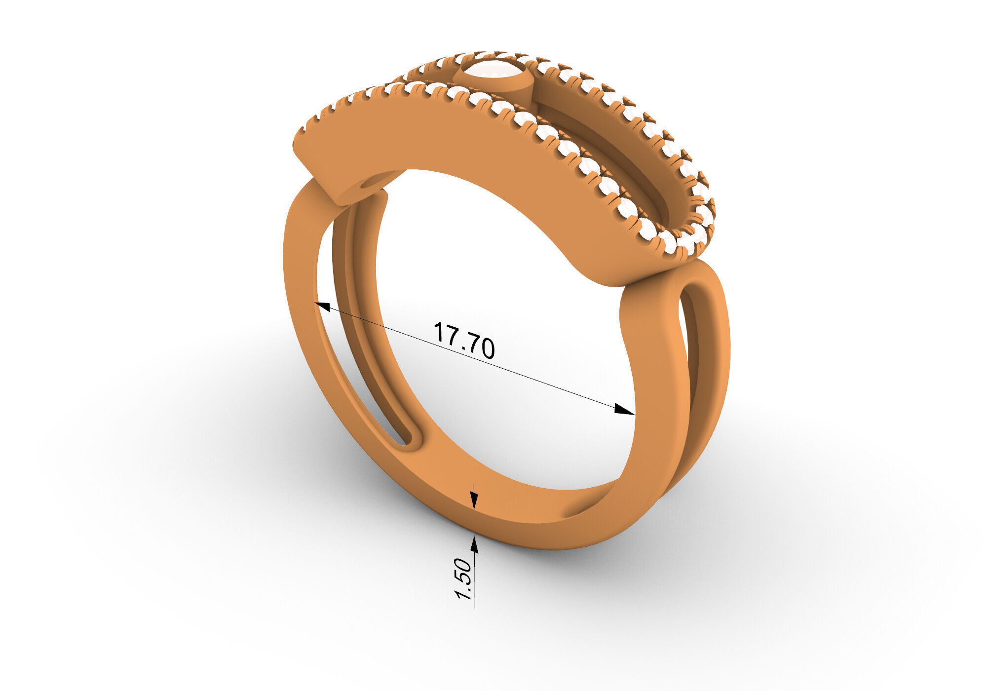 Ring like messika 070225 3D print model_9